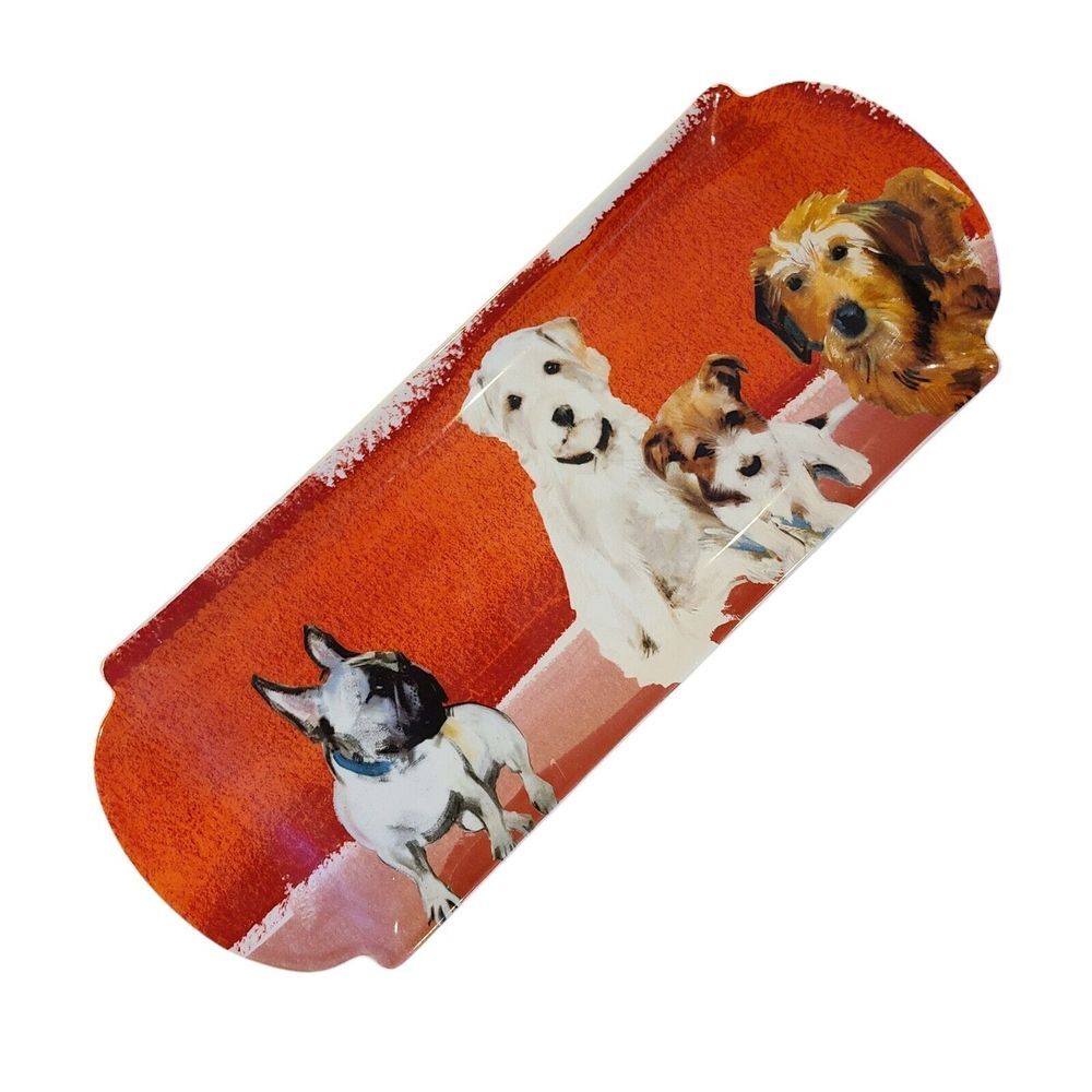 NWT FRENCHIE‎ Dog a Day Anthropologie Sally Muir Serving Platter Tray Ceramic